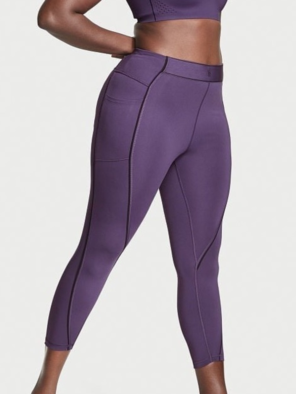 Victoria's Secret L Fine Line Essential Purple High-Rise Pocket Leggings